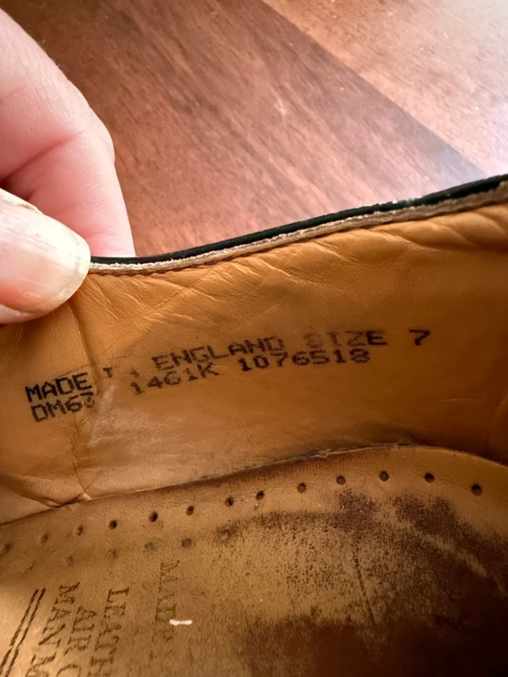 Vintage Dr. Martens Black Leather Lace-Up Ankle Shoes 1461 VTG 7 9 41 - Picture 9 of 17